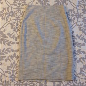 Light Heathered Grey High Waisted Pencil Skirt